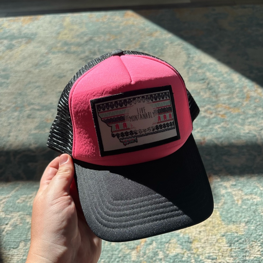 Pink and Black Trucker Hat
